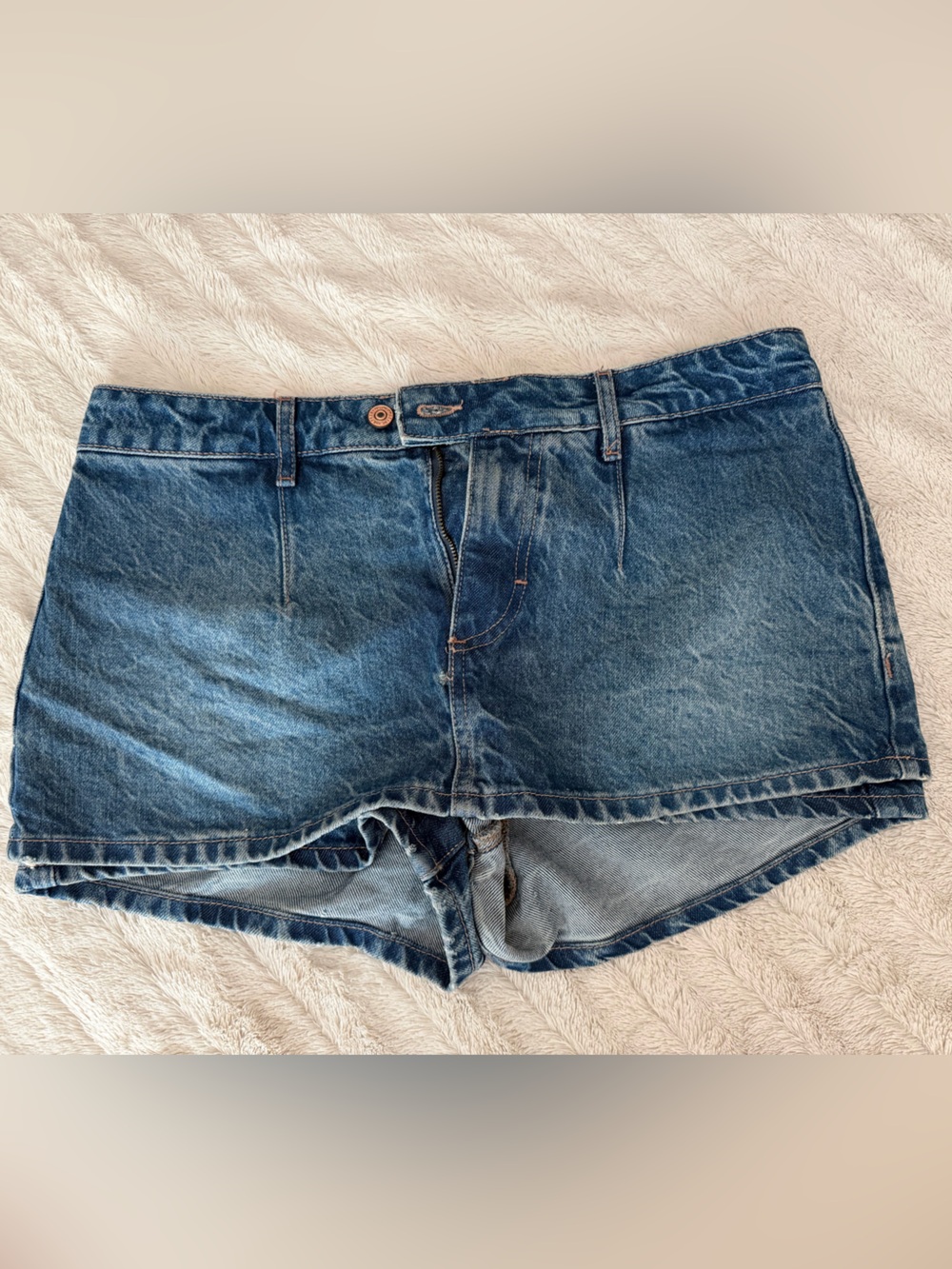 We The Free Blue Denim Skort